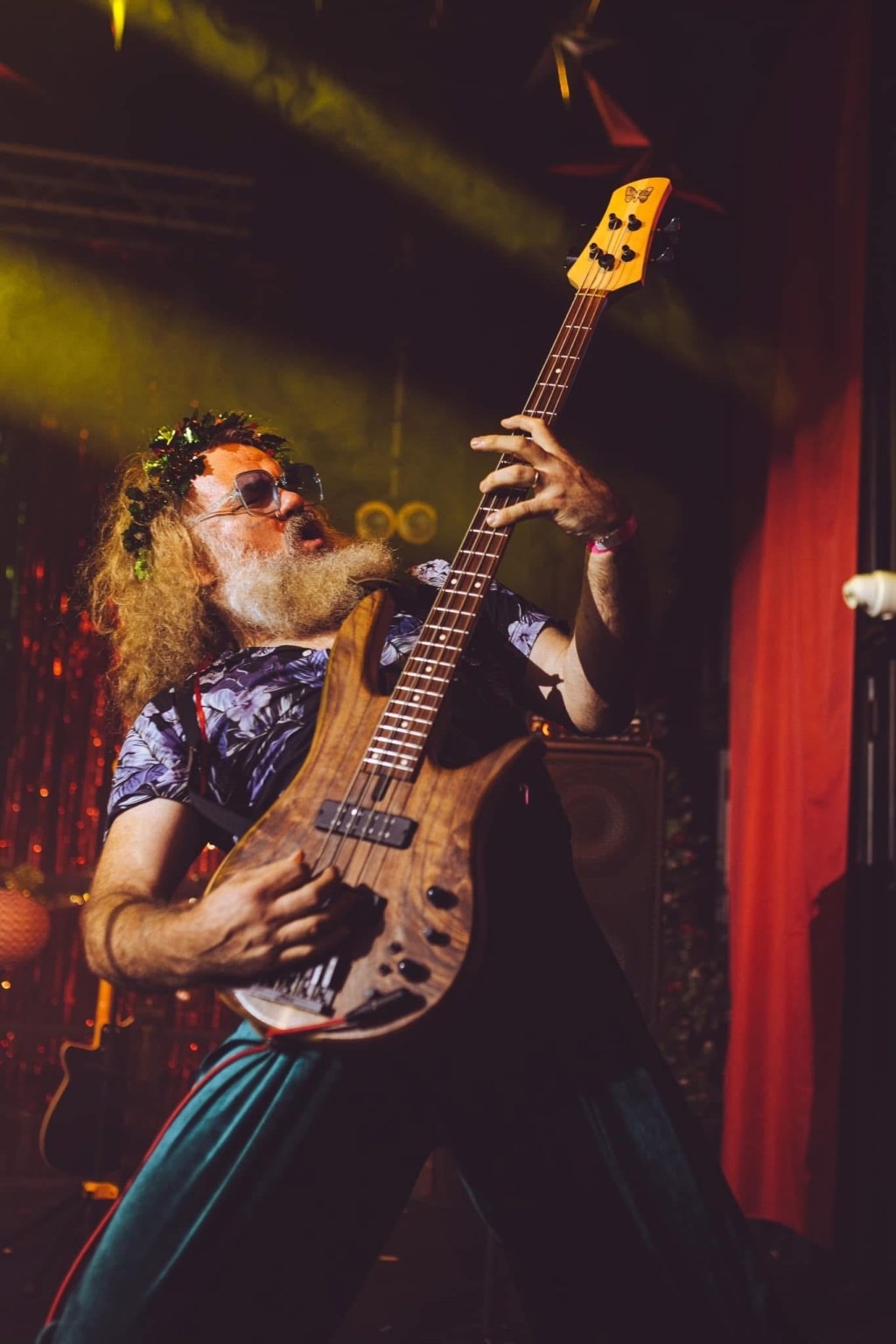 Performance and portrait photograph from Gaz Williams’ bass archive