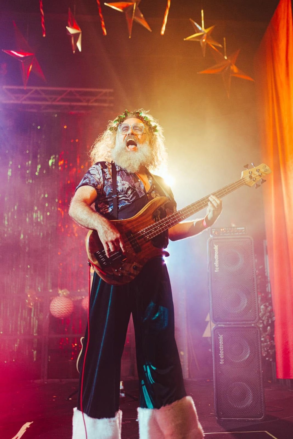 Performance and portrait photograph from Gaz Williams’ bass archive