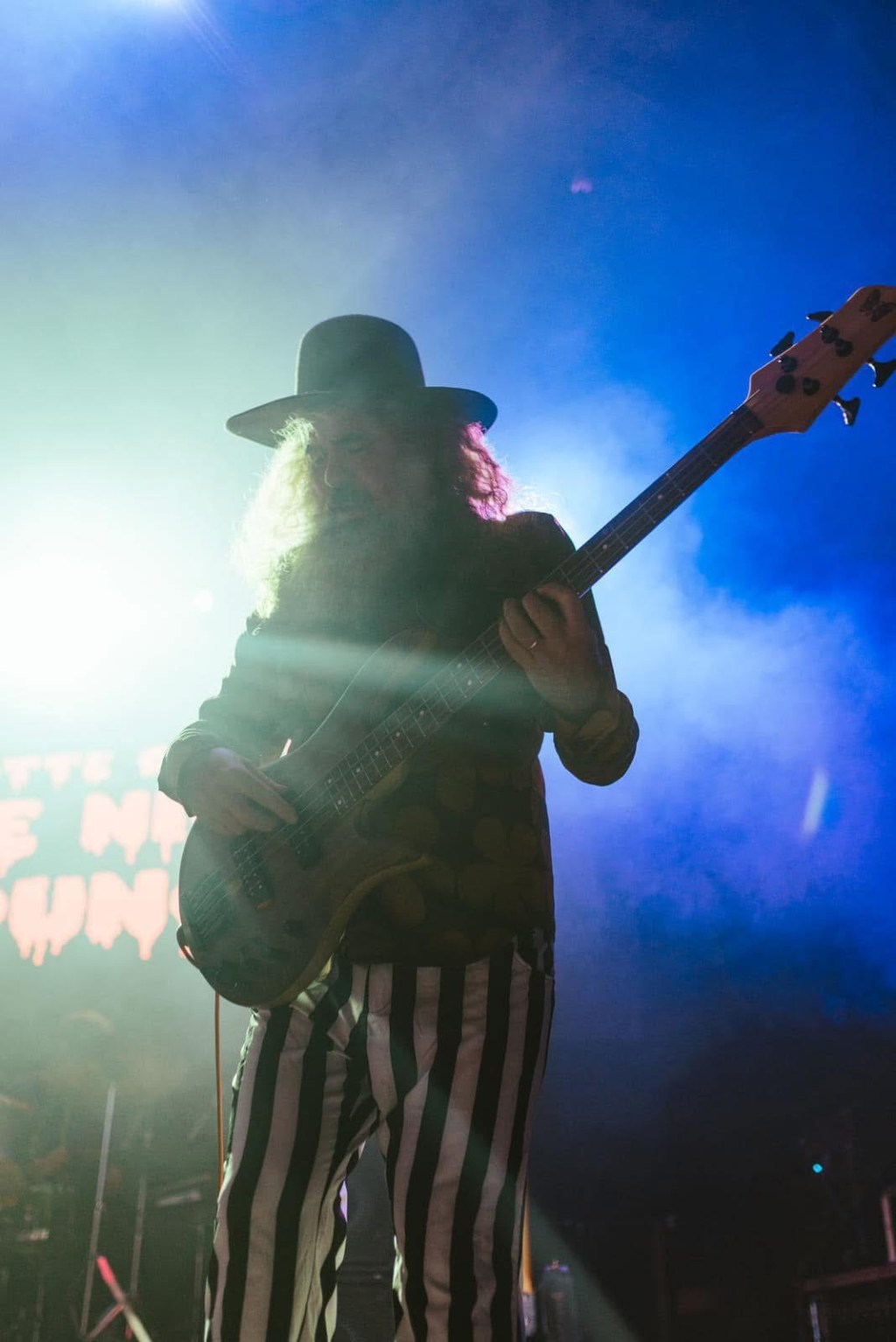Performance and portrait photograph from Gaz Williams’ bass archive
