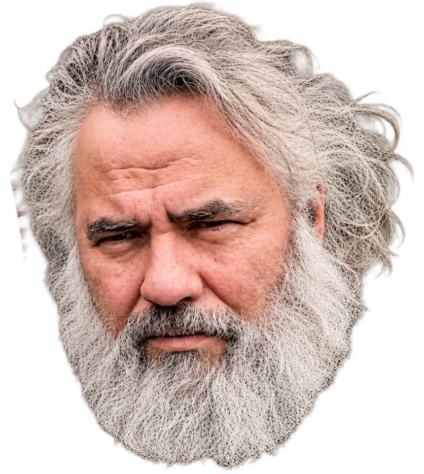 Gaz Williams — portrait head cutout with full beard